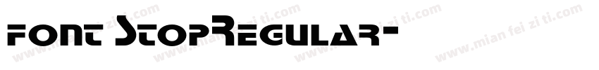 font StopRegular字体转换